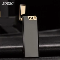 zorro creative personality new ultra thin wind proof gas inflation lighter men and womens lighter smoking accessories