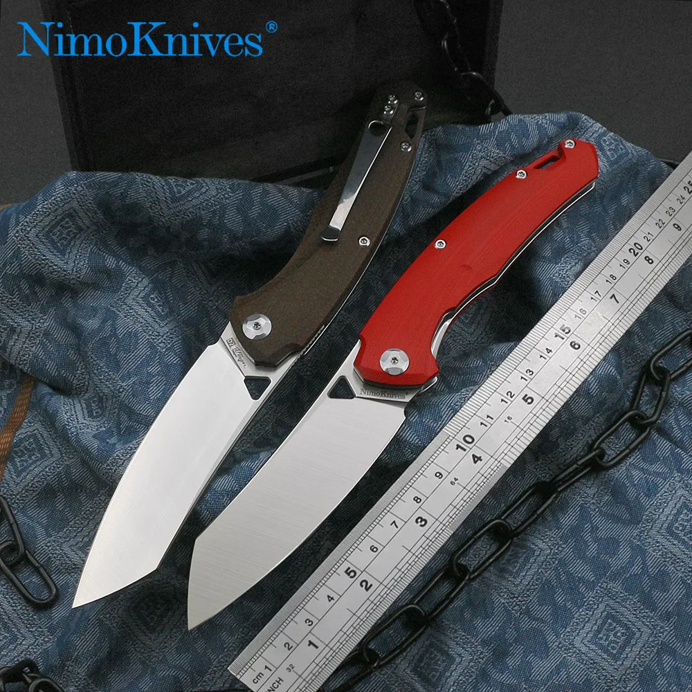 

Nimoknives & Fatdragon Handy Quick-Start Camping Self-Defense Knife D2 Blade G10 Handle Outdoor Kitchen Multitool
