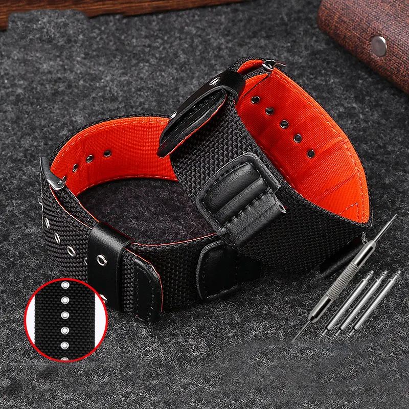 Nylon Watch Strap For Casio G-SHOCK AW-591 AW-590 AWG-M100 Men Sport Waterproof 16mm Replacement Bracelet Band Watch Accessories