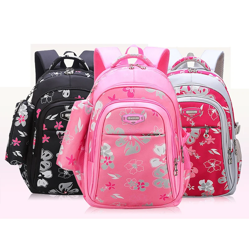 KUZAI Girls and Boys School Bags Kids Waterproof Girls School Backpack for Boy Bookbag Student Schoolbag Kids Pen Pencil Bag