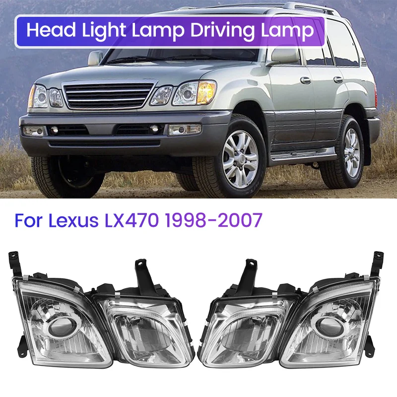 

Left Car Front Bumper Head Light Lamp For Lexus LX470 1998 1999 2000-2007 Head Light Front Headlight