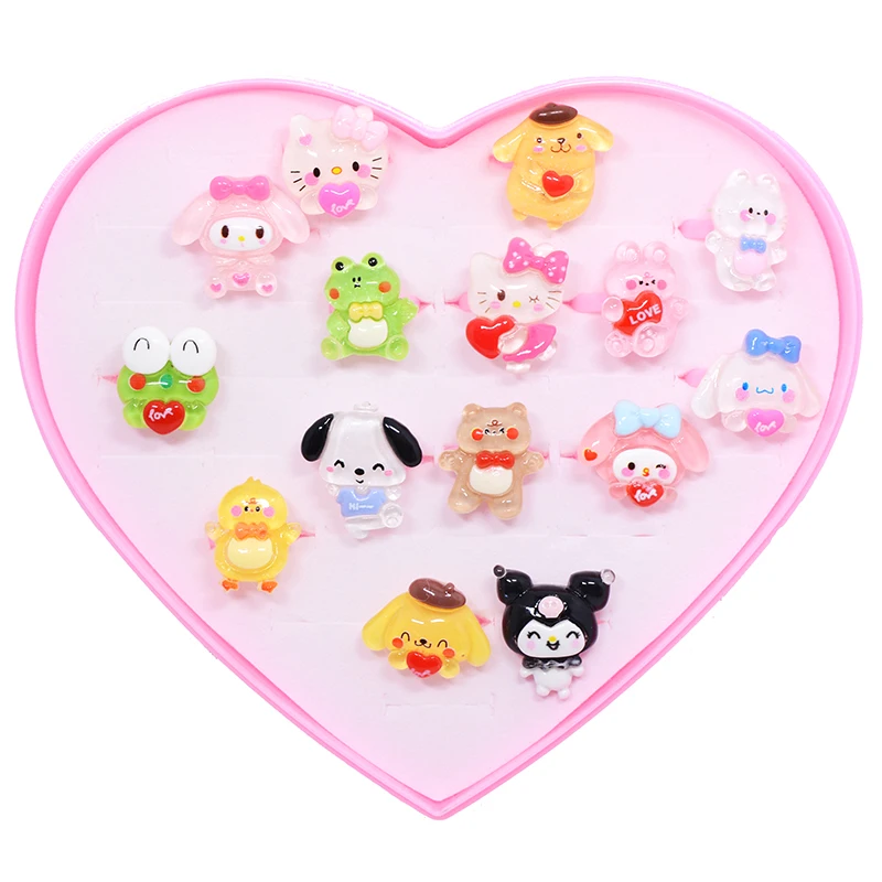 5/10/20Pcs Cute Cartoon Kids Rings Jewelry Accessories Princess animal Girls Children Finger Ring Party Supplies Gifts