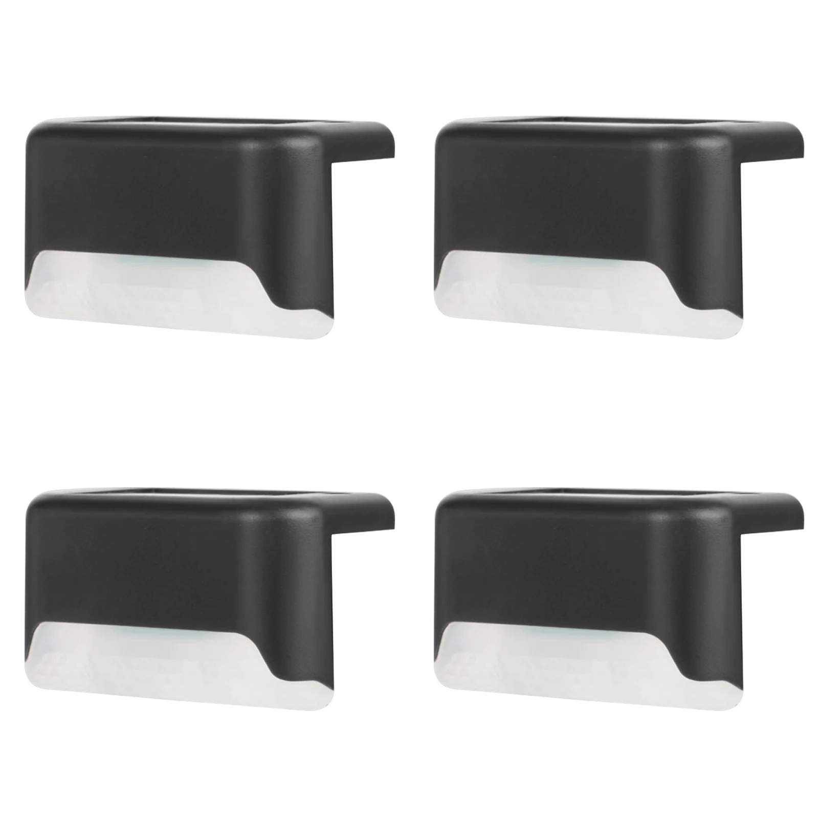 

4pcs/pack Yard Stair Step Solar Powered Deck Light Fence Garden Steady On Patio Outdoor Pathway Landscaping IP65 Waterproof