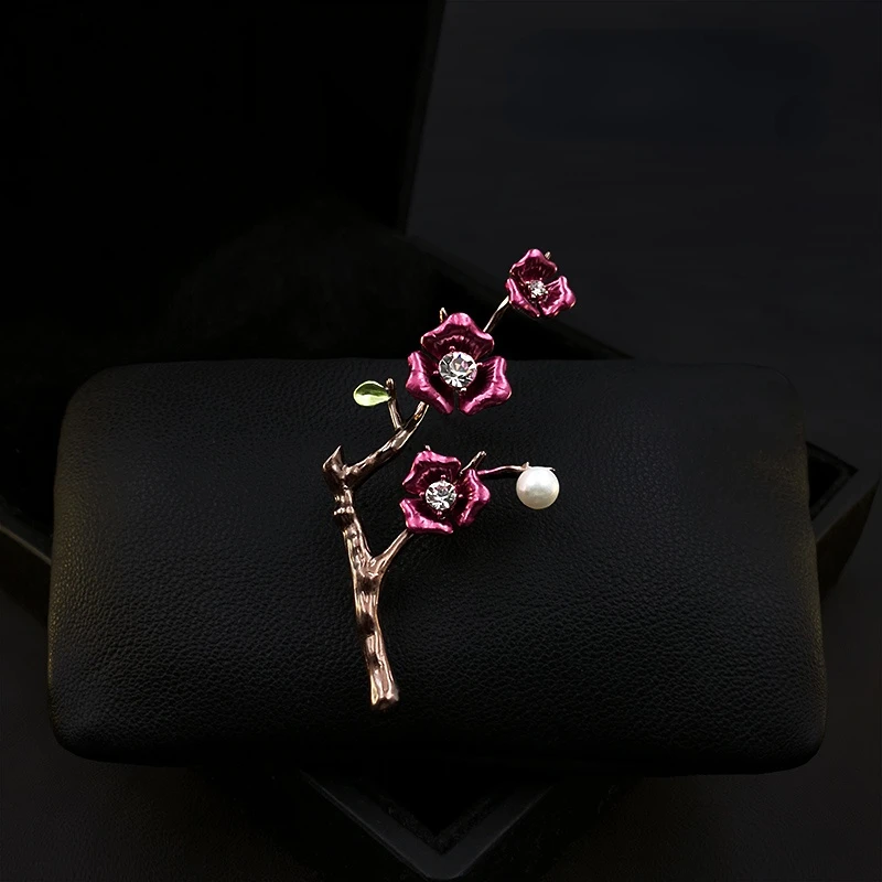 

Classical Chinese Style Flower Brooch for Women Suit Retro Exquisite Flower Corsage Cheongsam Pin Accessories Rhinestone Jewelry