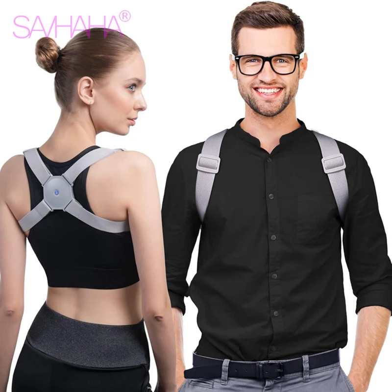 

Intelligent Posture Corrector with Smart Sensor Vibration Back Straightener Reminder Adult Child Sitting Orthosis Hunchback