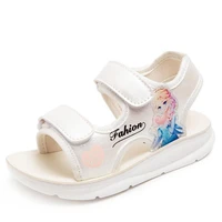 new style cartoon princess sandals for girls sandals in 2022 summer girls soft sole antiskid and light beach shoes