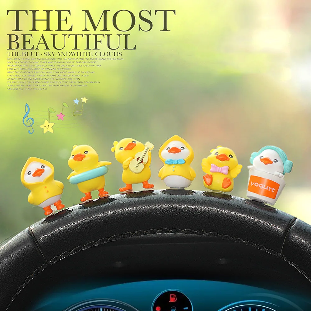

Car Ornaments Mini Cute Healing Resin Duck Doll Duck Baby Car Interior Decoration Center Console Decorative Ornaments Gifts