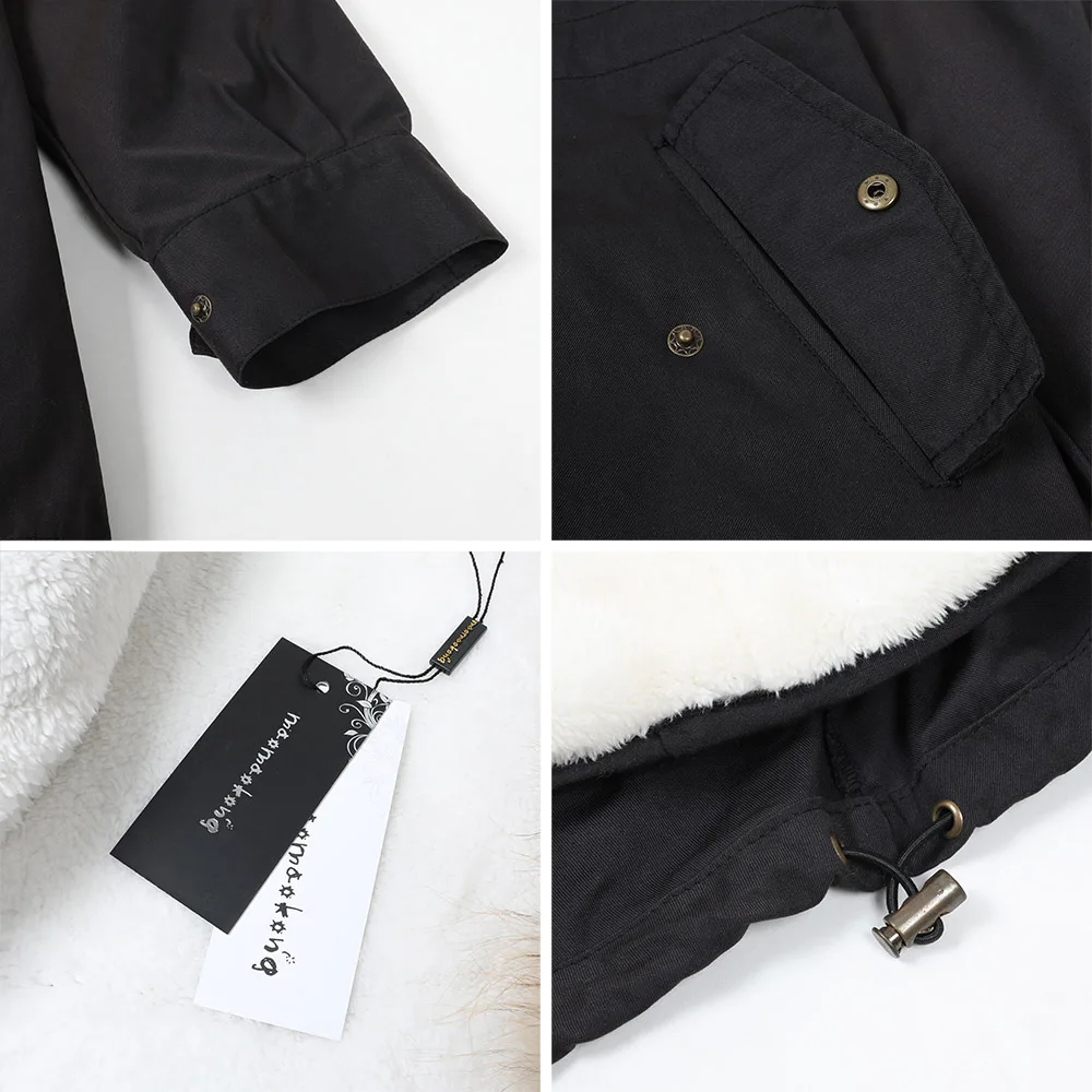 Maomaokong  new style  winter women cotton coat Natural real raccoon fur collar jacket female parka with large fluffy real  fur