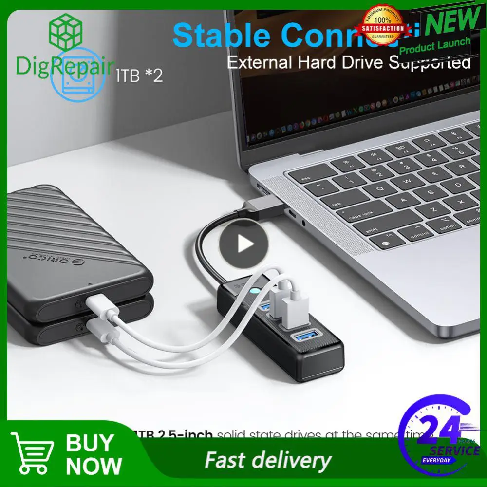 Разветвитель USB 3,0 на 7 портов, 1-8 шт.
