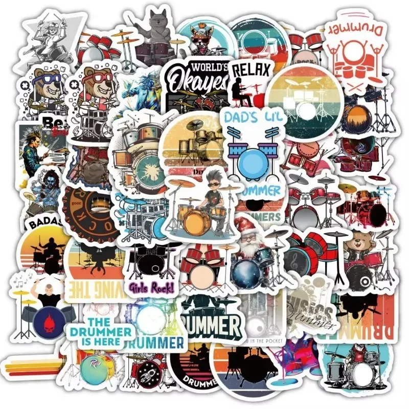 60 шт./набор водонепроницаемые наклейки на музыкальный инструмент