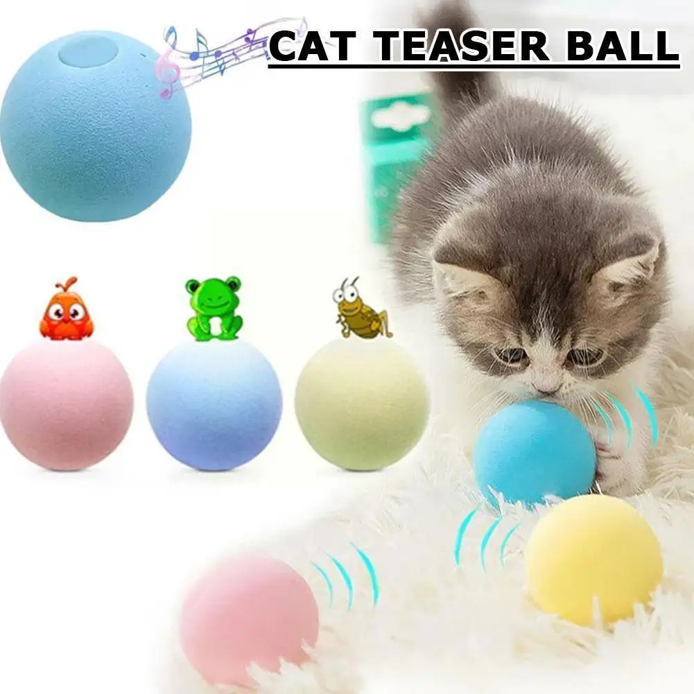 

Chirping Cat Toys EVA Automatic Rolling Gravity Sound Exercise Interactive Sounds Toy Lifelike Ball Toy Catnip Animal Cat K E5V9
