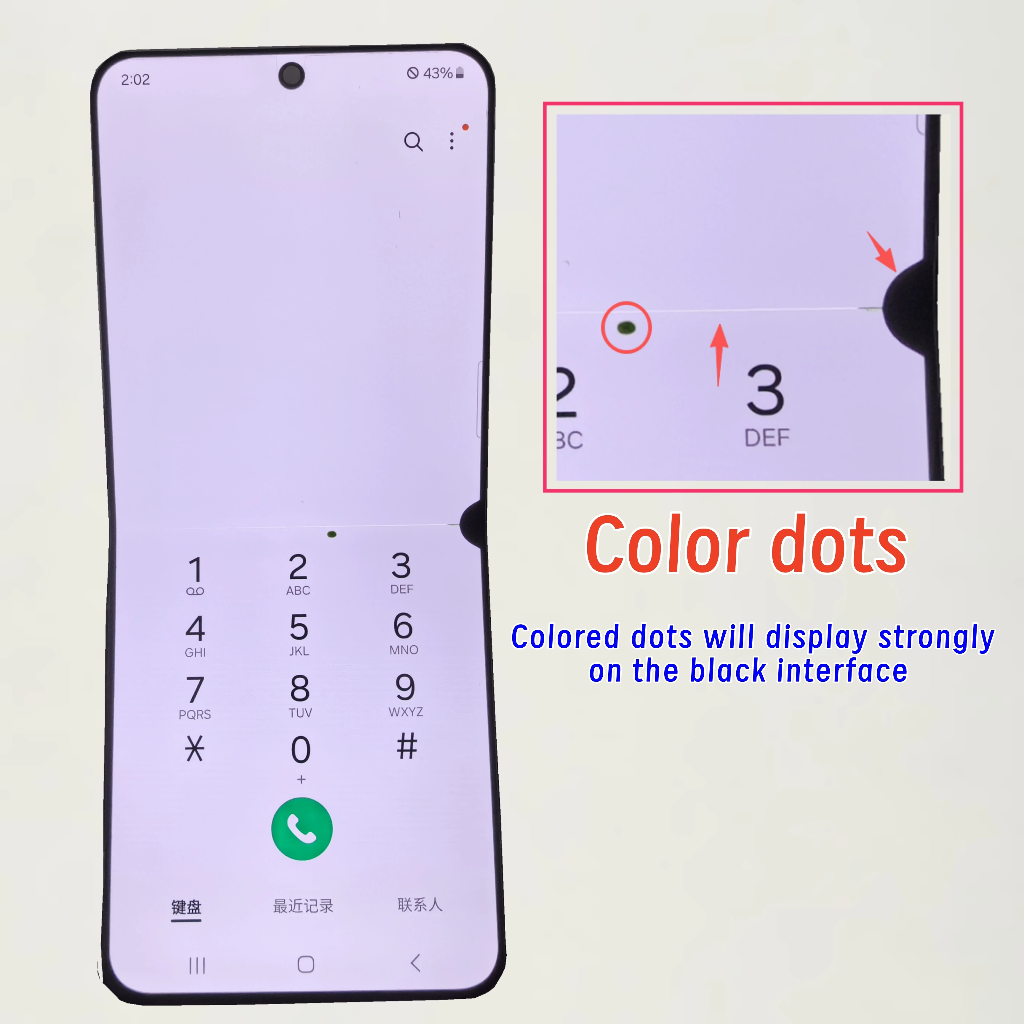 Фото Для Samsung Z Flip5 F731 F731B F731U F731W: Сменный Super AMOLED LCD-дисплей, компоненты для замены, черные точки и линии №4