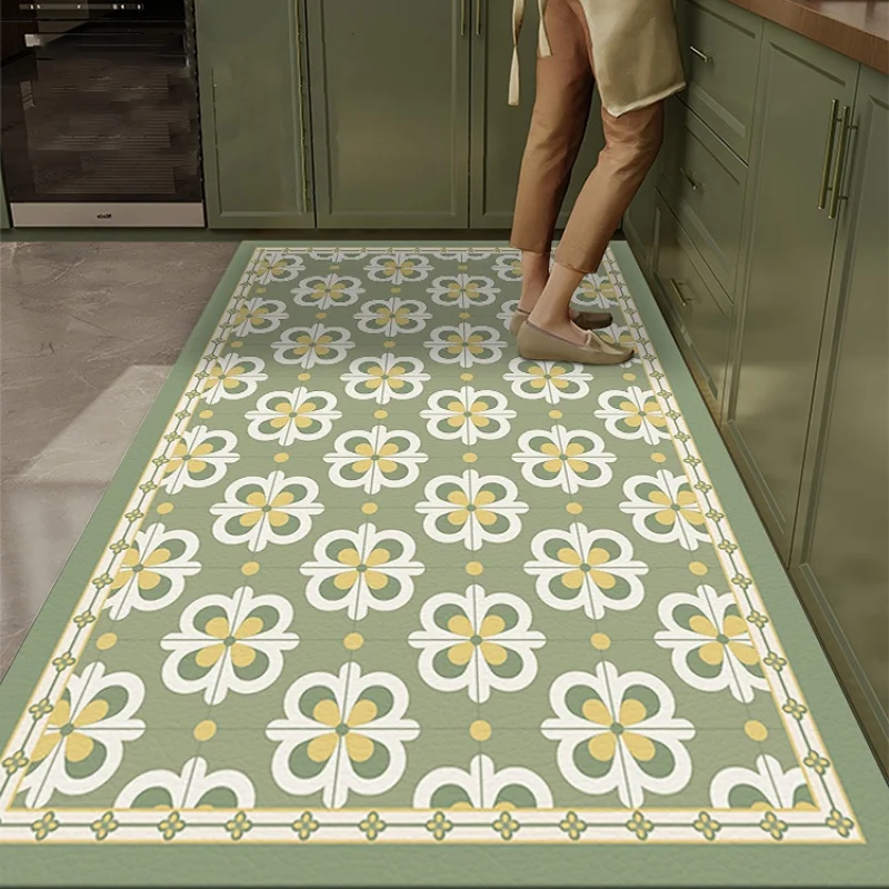 

Кухонный коврик, маслостойкий и водонепроницаемый легко Очищаемый водостойкий коврик из ПВХ, водонепроницаемый ковер для ванной и балкона, нескользящий ковер, 그