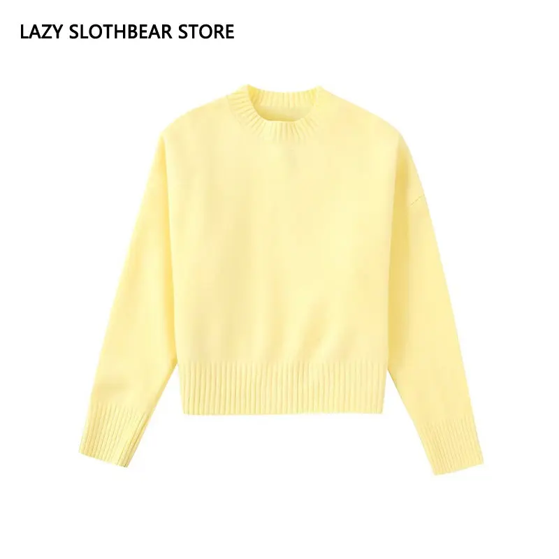 

Casual Preppy Style Sweater V neck Long Sleeve Pullover Jumpers 2022 New Solid Color Street wear Sweaters