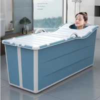 plus size bathtub for adults foldable portable bathtub curved backrest adult bathtub double side armrests freestanding bath