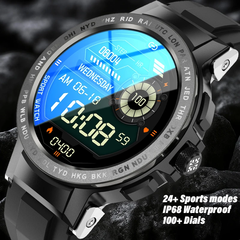 Новинка 2022 мужские умные часы 24 + спортивные режимы массивный циферблат монитор