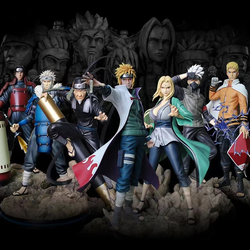 

Naruto Anime GK Shippuden Boruto Model Kakashi Hokage Hashirama Tsunade Namikaze Minato Action Figure PVC Statue Collectible Toy