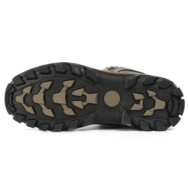 SENAGE 2023 New Top Quality Trekking Hiking Boots Large Size 48 Winter Mens Outdoor Warm Fur Non Slip Ankle Boot Hunting Boots