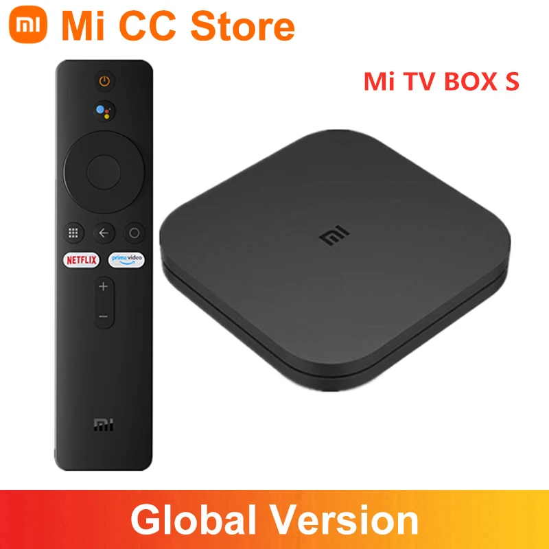 Global Version Xiaomi Mi TV Box S 4K Ultra HD Streaming Media Player Android 9.0 HDR 2GB 8GB WiFi BT4.2 Smart TV Box 4