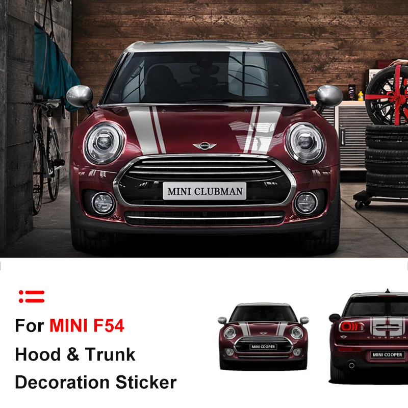 Виниловые декоративные наклейки на капот двигателя автомобиля для BMW MINI Cooper S JCW F54