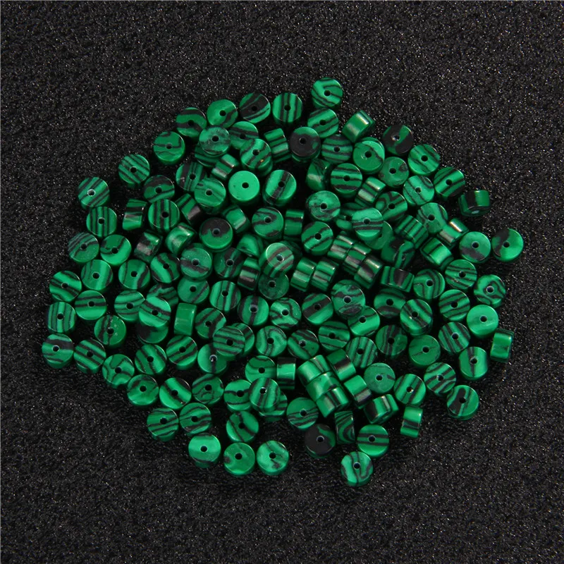 

2x4mm Turquoises Agates Malachite Spacer Flat Round Natural Stone Loose Beads For Jewelry Making DIY Bracelet Necklace Earrings