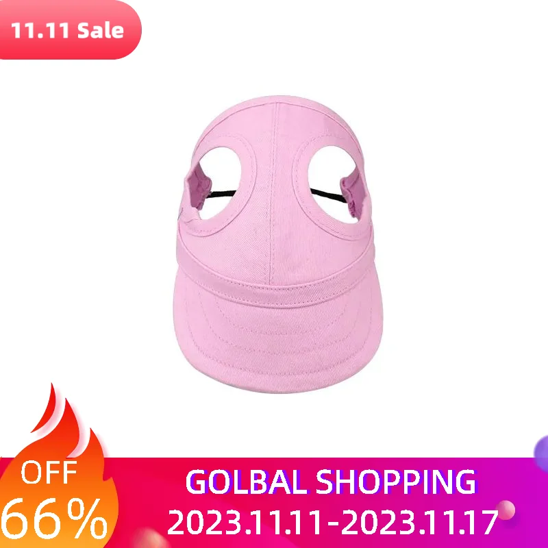 

Cat Hat Party Summer Canvas Sun Protection Outdoor Travel Photo Prop Solid Breathable Dog Cap Adjustable Buckle Pet Supply
