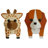 animal glasses rack wooden plate structure glasses holder cute giraffe and dog design creative cartoon glasses display stand