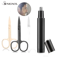 senignol nose scissors stainless steel electric nose hair trimmers portable ear razor removal clipper eyebrow trimmer face care