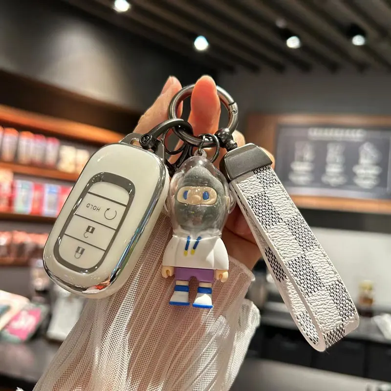 

Leather Rope Metal Ring Car Key Case Suitable for 2023 Honda crv Key set New Binzhi XRV sixth generation zrv to the car key set