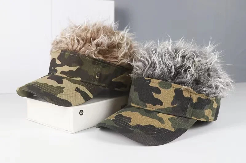 

New Baseball Cap With Spiked Hairs Wig Baseball Hat With Spiked Wigs Men Women Casual Concise Sunshade Adjustable Sun Visor