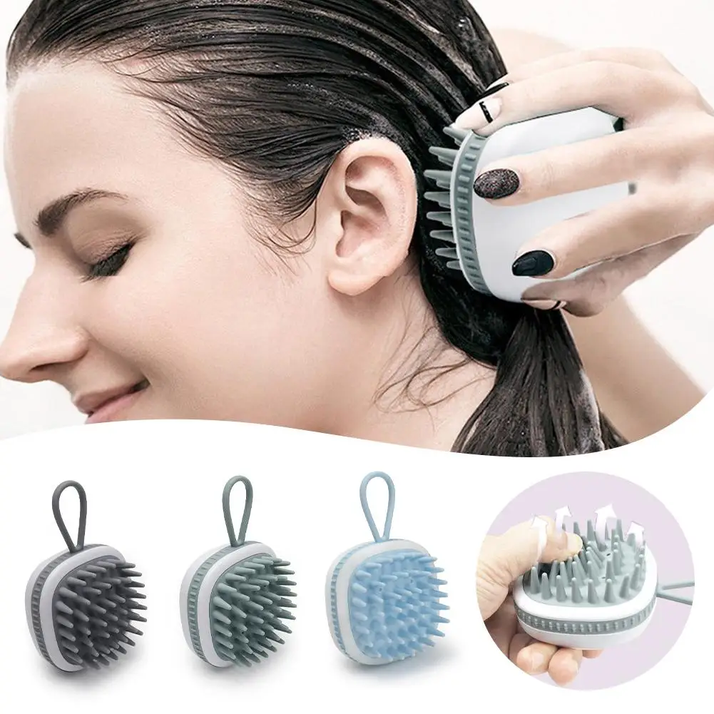 

Мягкая силиконовая головка для тела, искусственный массаж, мытье волос, спа-шампунь, щетка для похудения, расческа для душа O3Q4