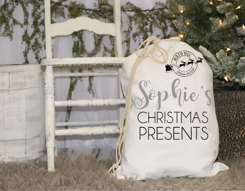 

Childrens Personalised Christmas Sack Christmas Bag Christmas Gift Bag