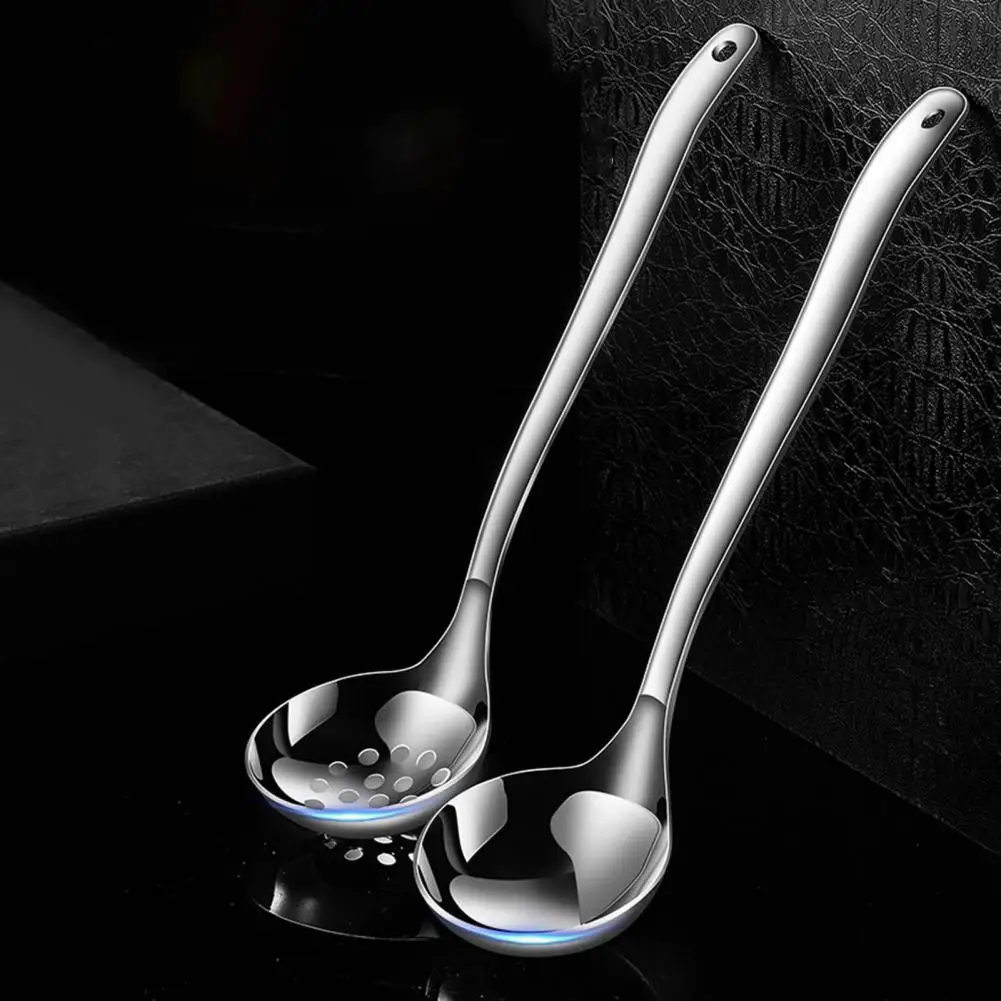 

Soup Reliable Soup Spoon Universal Stainless Steel Soup Ladle with Ergonomic Handle Household Supplies Kitchen Tools