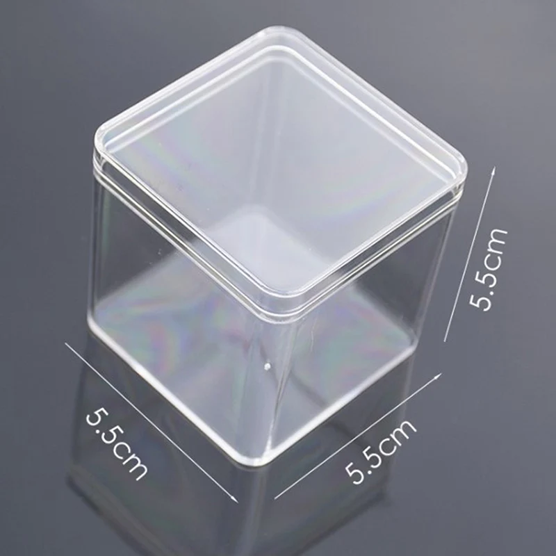

Rounded Square Cube Plastic Transparent Gifts Boxes Party Candy Gift Storage Box Favors Packaging Organizer Container