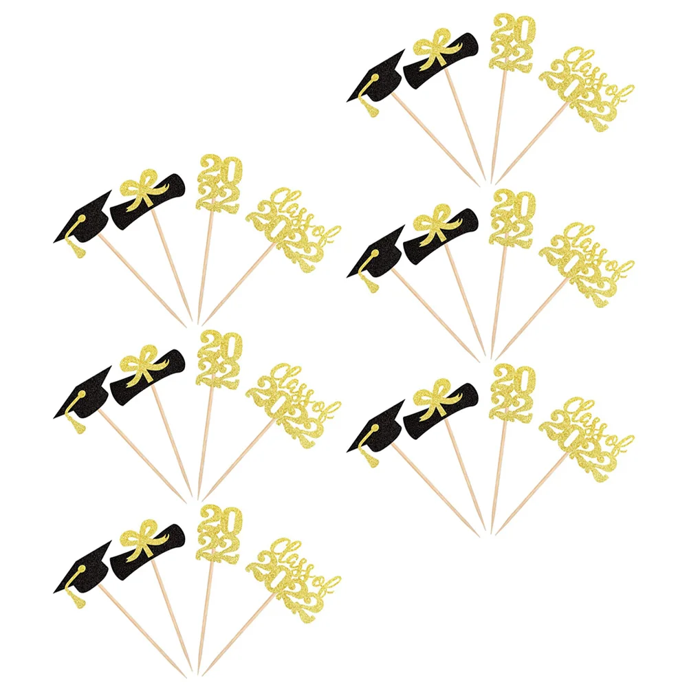 

24Pcs Diploma Cupcake Topper Cheesecake Toppers Toppers Congrats Dessert Topper Graduation Party Cupcake Topper