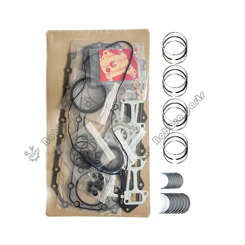 

4TNV84 4TNV84T Overhaul Re-ring Kit Full Gasket Piston Ring Main Rod Bearing For Yanmar Engine Fit Volvo Loader MC70 MC70C