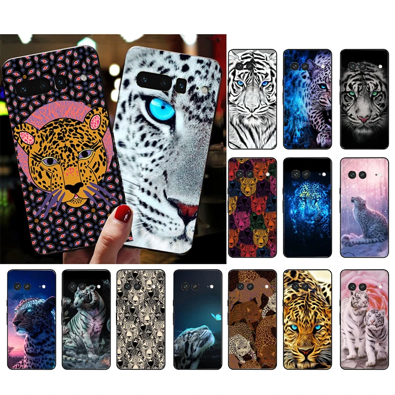 

Phone Case for Google Pixel 7 Pro 7 6A 6 Pro 5A 4A 3A Pixel 4 XL Pixel 5 6 4 3 XL 3A XL 2 XL leapord Tiger Animal Art Case