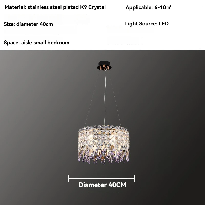 

Подвесная люстра Artpad K9 хрустальная фиолетовая