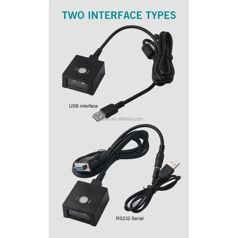 Настольный сканер штрих-кода USB RS232 с фиксированным креплением высокой плотности