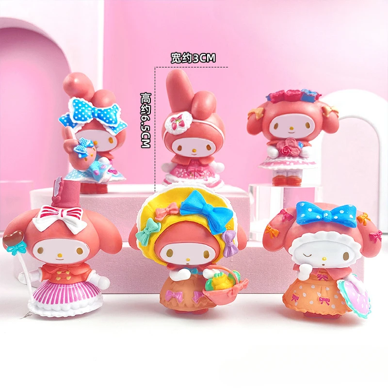 

Экшн-фигурки Sanrio в виде горничной, мелодии, 6 шт.