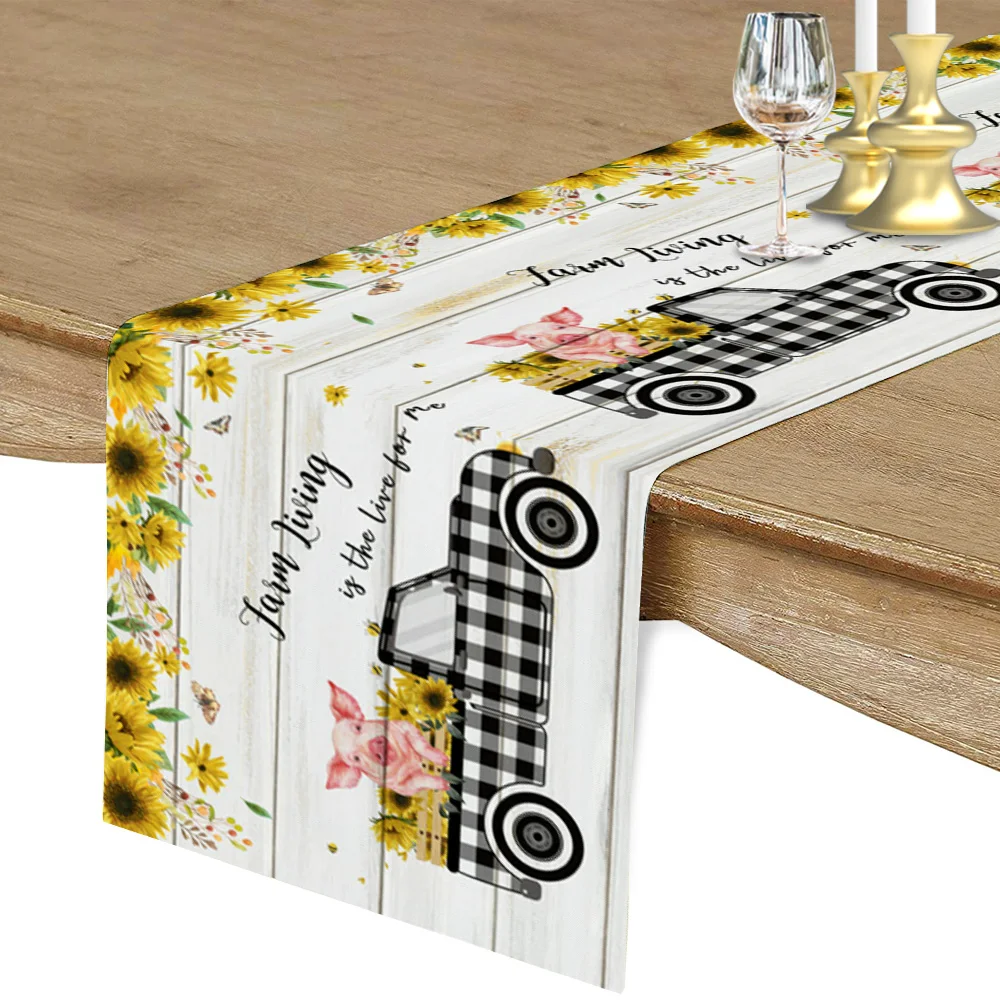 

Настольная дорожка с подсолнухами, Роскошный домашний обеденный стол, кофейный столик, праздничное свадебное украшение вечерние праздничн...