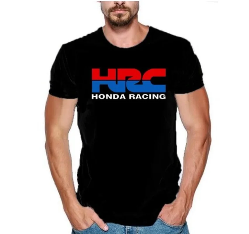 

2023 NEW Men Print HRC race motorcycle modified T-shirt summer short-sleeved shirt HRC T Shirt