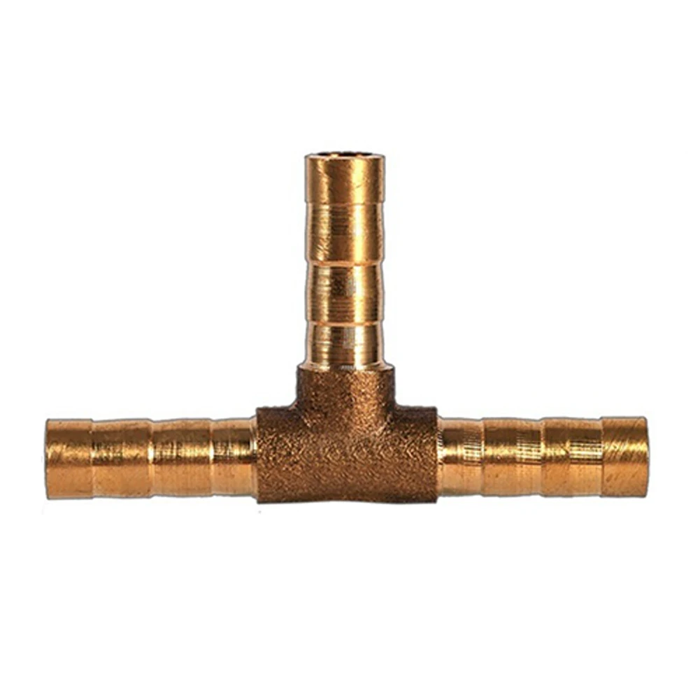 

Solid Brass 3 Way Hose Joiner T Shape Practical Vehicle Multi Size Home Supplies Gas Oil Multifunctional Durable Pipe Connector