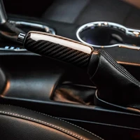 carbon fiber inner central console handbrake trim for ford mustang 2015 2016 2017 2018 2019