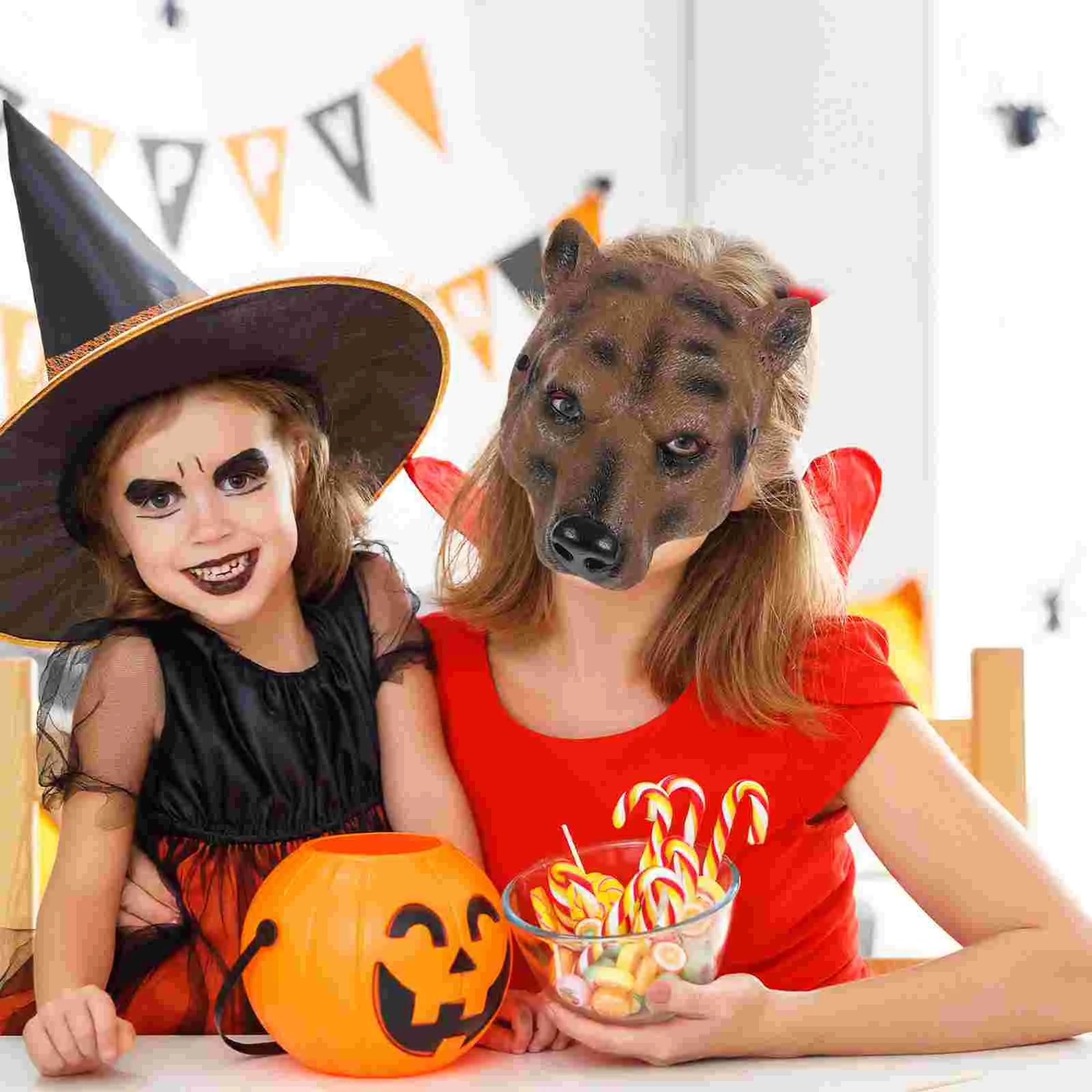 Половина лица маска медведя в виде животного маскарадные мужские вечерние