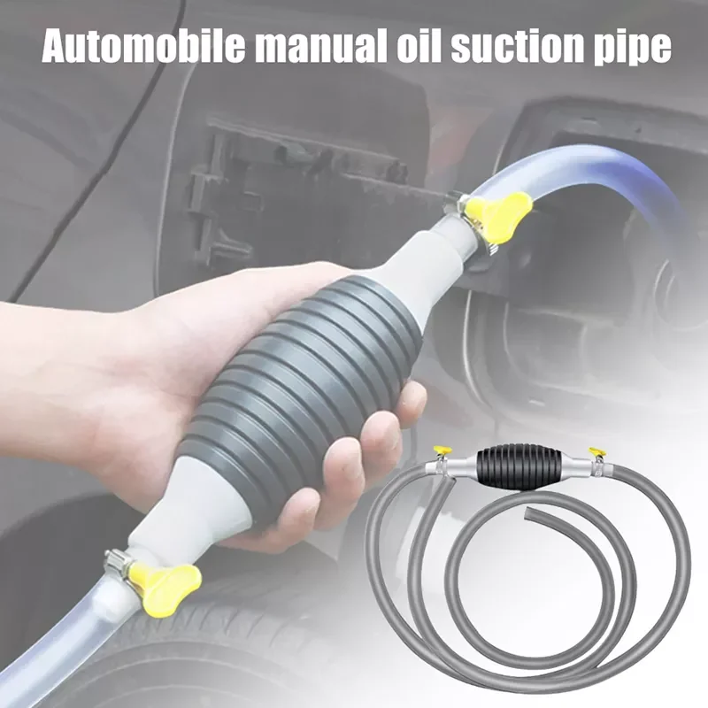 

Manual Gas Oil Car Fuel Hand Suction Pipe Pumping Durable For Liquid Petrol Tuning Fuel Gasoline Diesel