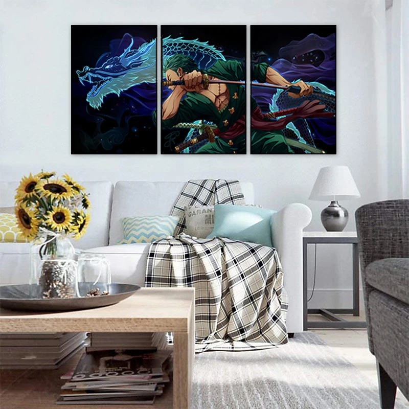

ONE PIECE Roronoa Zoro Anime Posters Japanese JUMP Manga Animation Canvas Painting Bedroom Home Decoration Wall Art Picture Gift