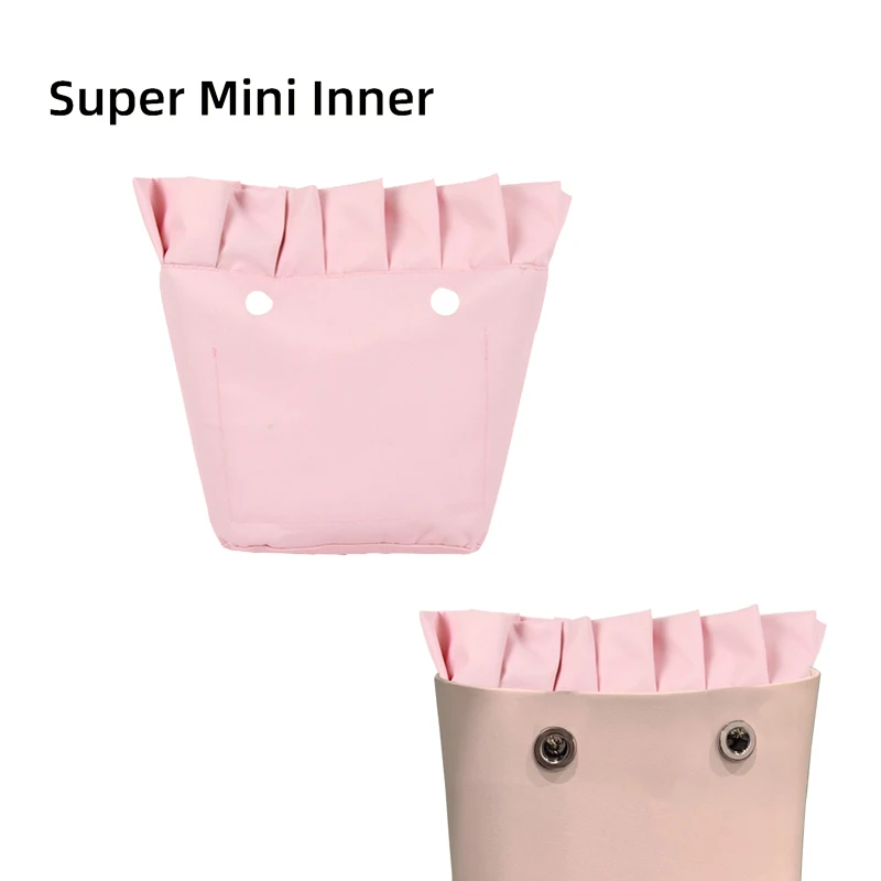 

New Super mini Size Solid waterproof Insert Inner Lining Insert Zipper Pocket for Obag handbag Silicone package accessories