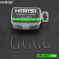 100pcs carp fishing coating high carbon stainless steel barbed hooks 8017 fishing hooks accessories