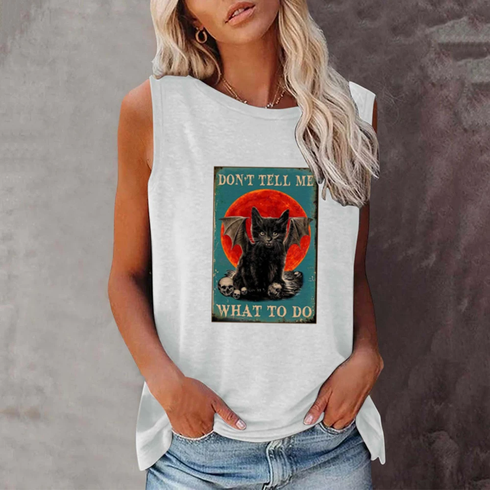 

Забавная женская футболка Seeyoushy, с принтом «не скажите мне, что делать», летняя футболка без рукавов с круглым вырезом, Графические Топы в стиле Харадзюку